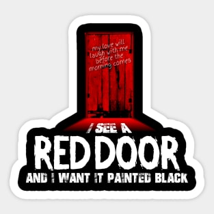 Paint It Black Inspired Lyric Design Sticker